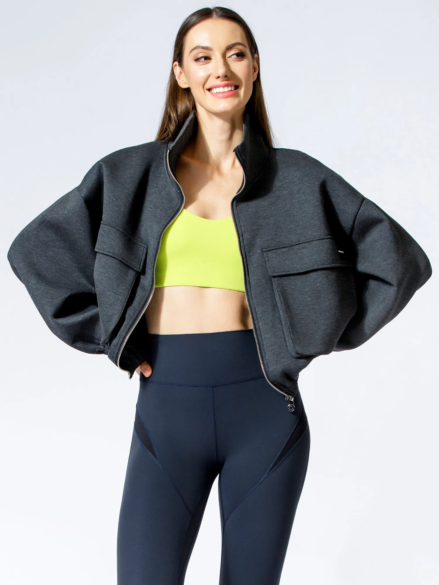 DEEP POCKET JACKET, GREY NEOPPENE