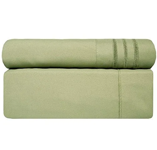 Deep Pocket Soft Microfiber 4-piece Solid Color Bed Sheet Set