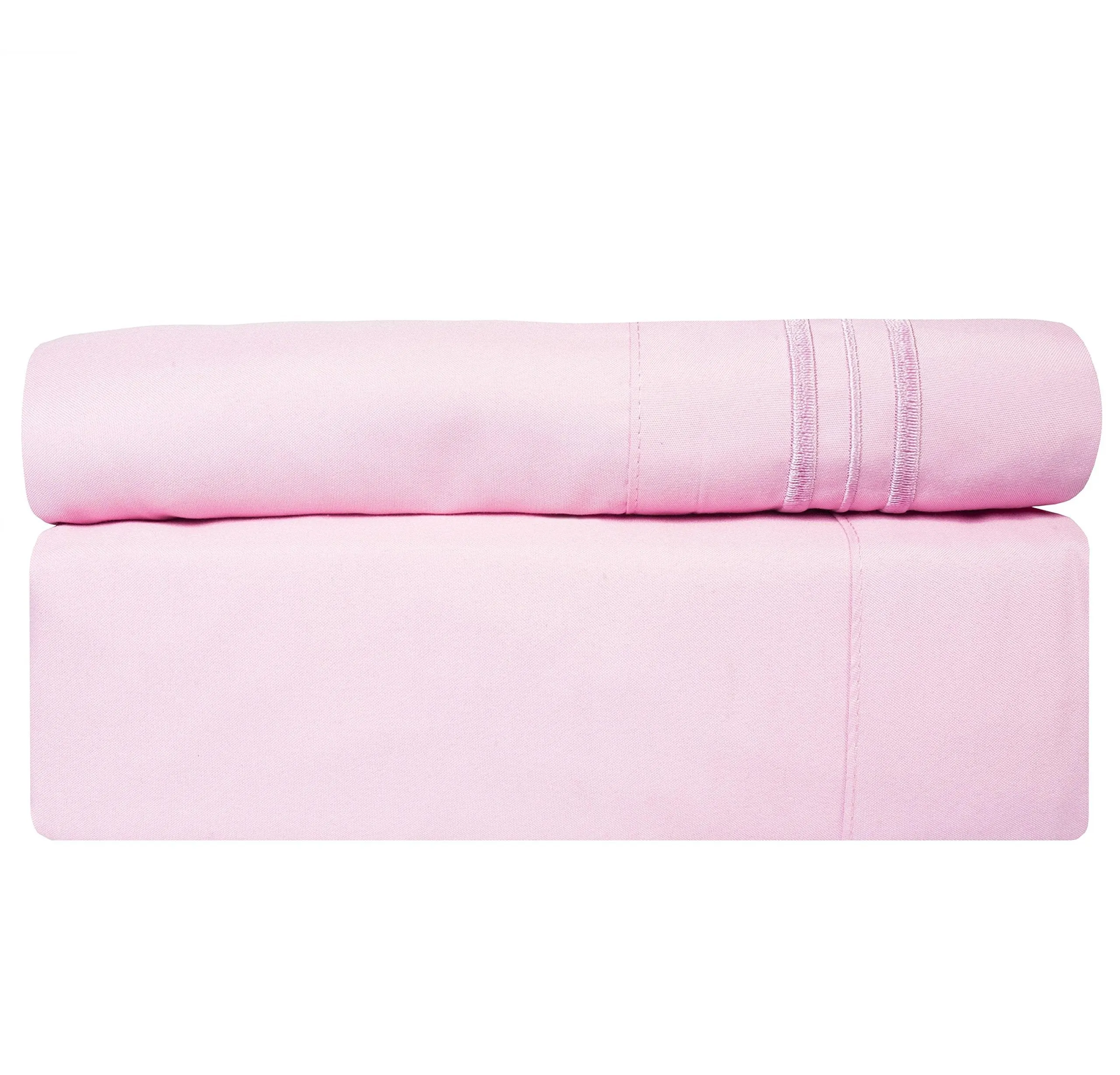 Deep Pocket Soft Microfiber 4-piece Solid Color Bed Sheet Set