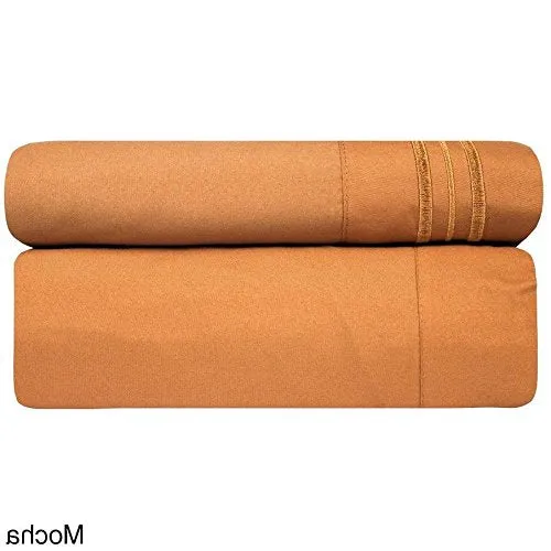 Deep Pocket Soft Microfiber 4-piece Solid Color Bed Sheet Set