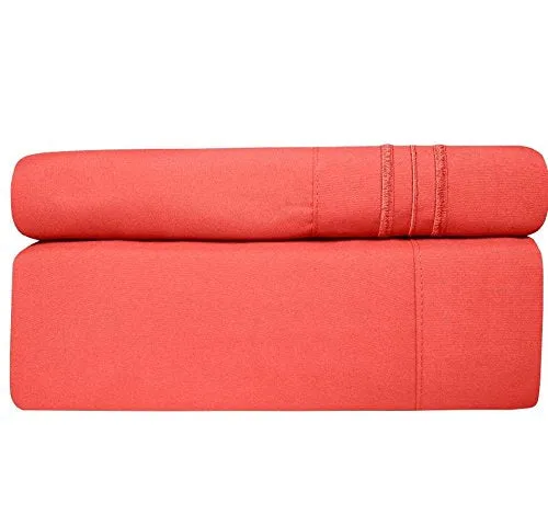 Deep Pocket Soft Microfiber 4-piece Solid Color Bed Sheet Set