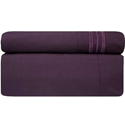 Deep Pocket Soft Microfiber 4-piece Solid Color Bed Sheet Set