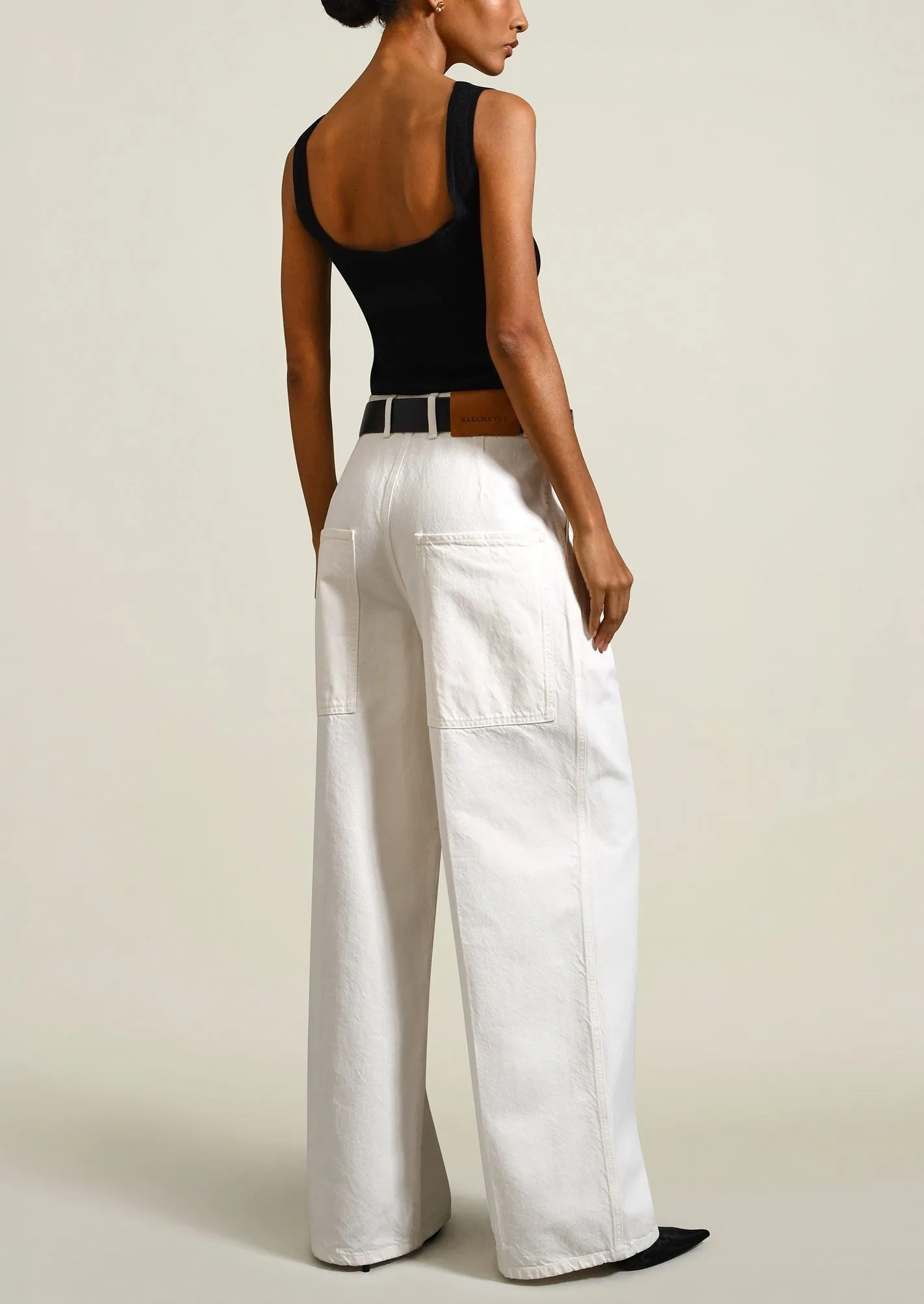 Deep Pocket Wide Leg Jean, Salt