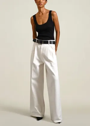 Deep Pocket Wide Leg Jean, Salt