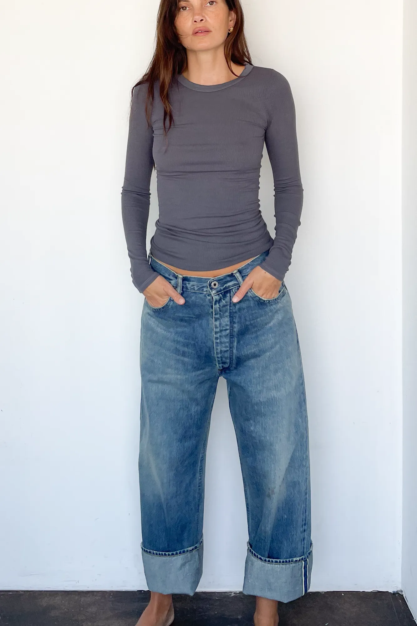 Deep Rise Baggy Cut Jean