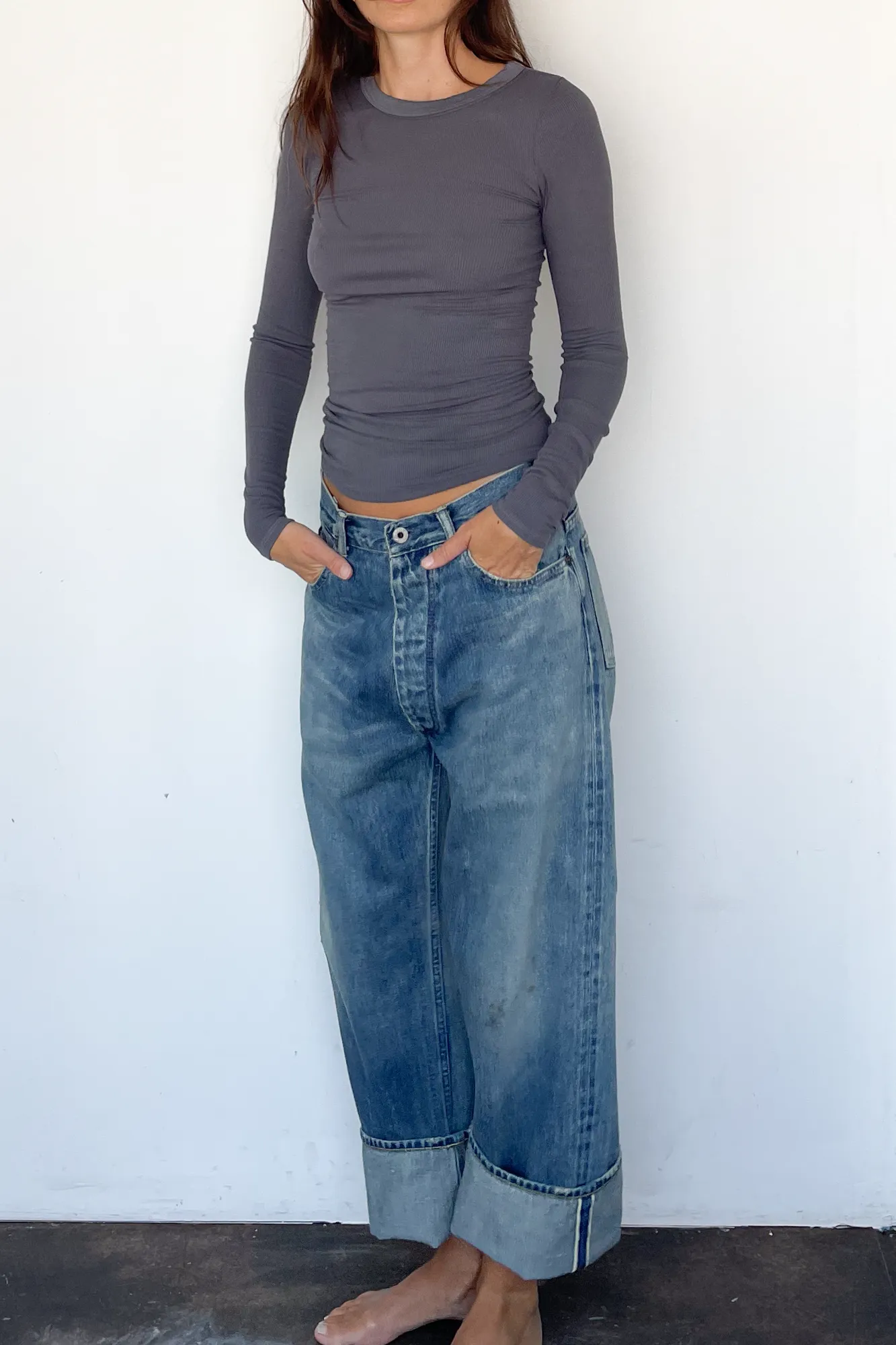 Deep Rise Baggy Cut Jean