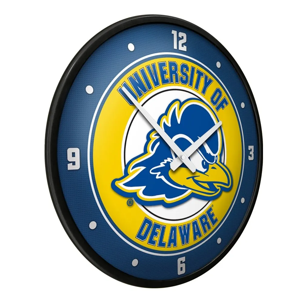 Delaware Blue Hens: Modern Disc Wall Clock