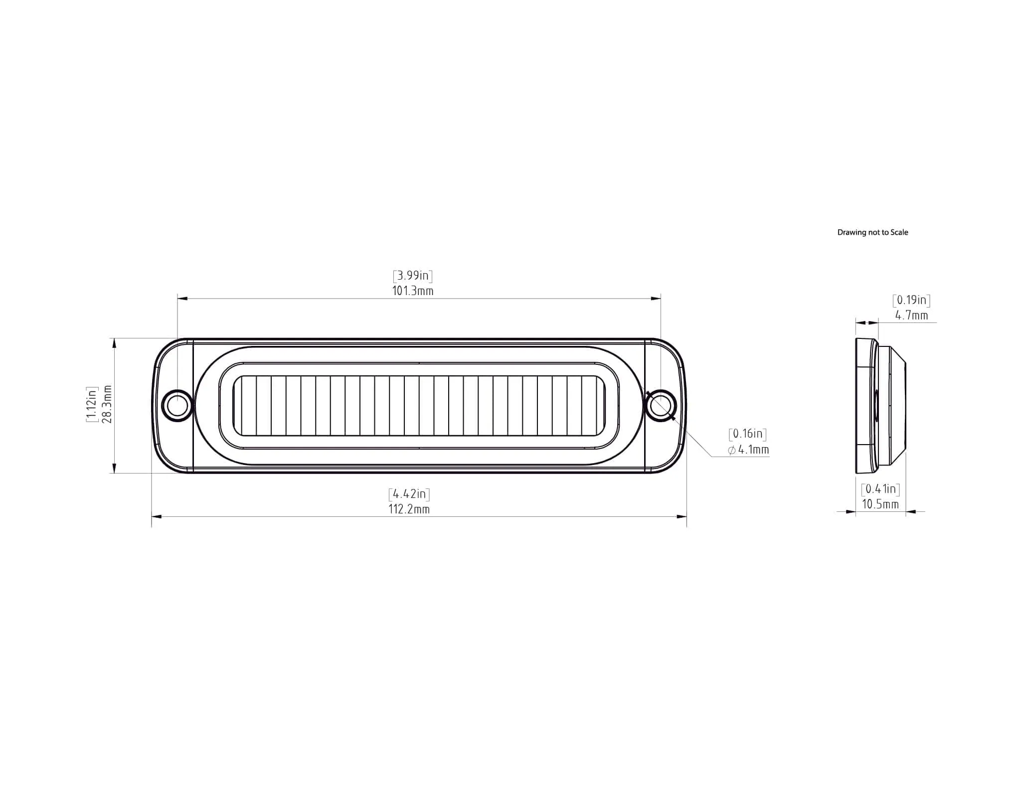 Denali B6 witte DRL led lamp voor de voorkant