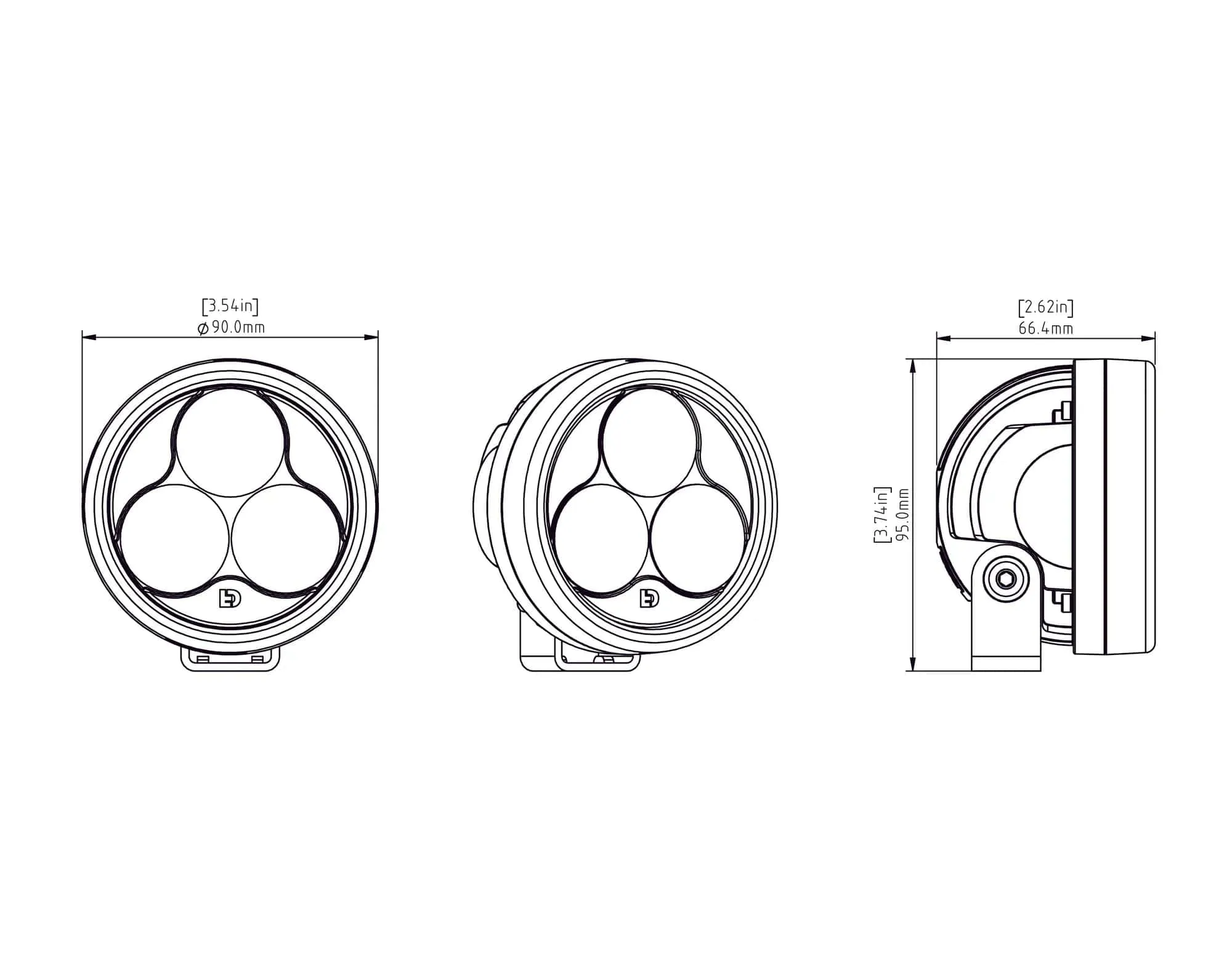 Denali D3 dagrijverlichting Led Light Pods