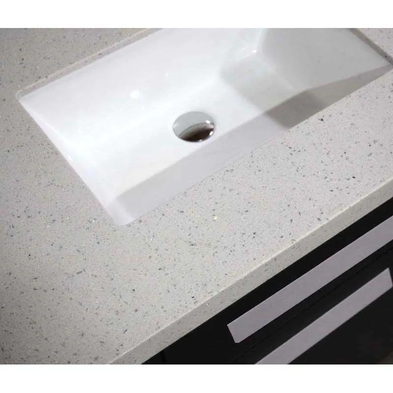Design Element Moscony 84" Double Sink Vanity Set in Espresso