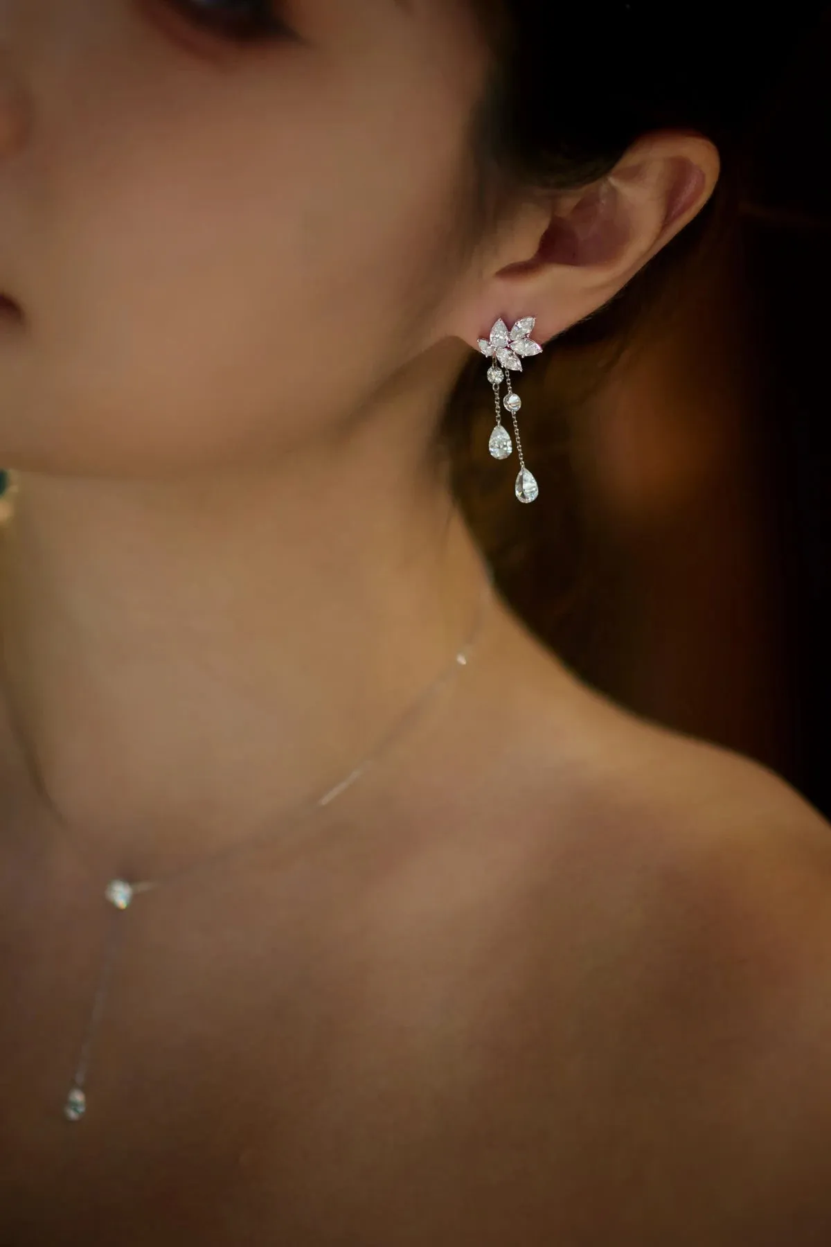 Dew Drop Cluster Earrings