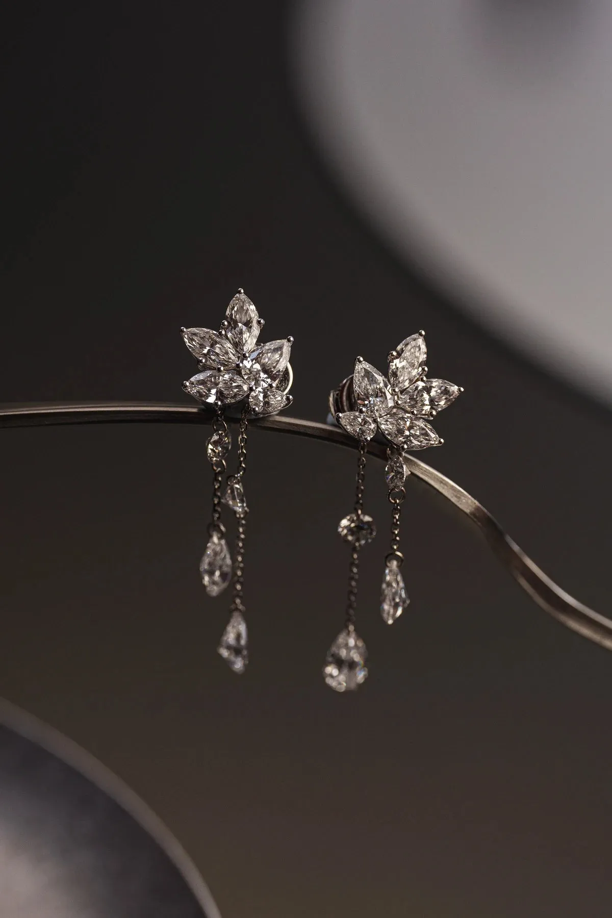 Dew Drop Cluster Earrings