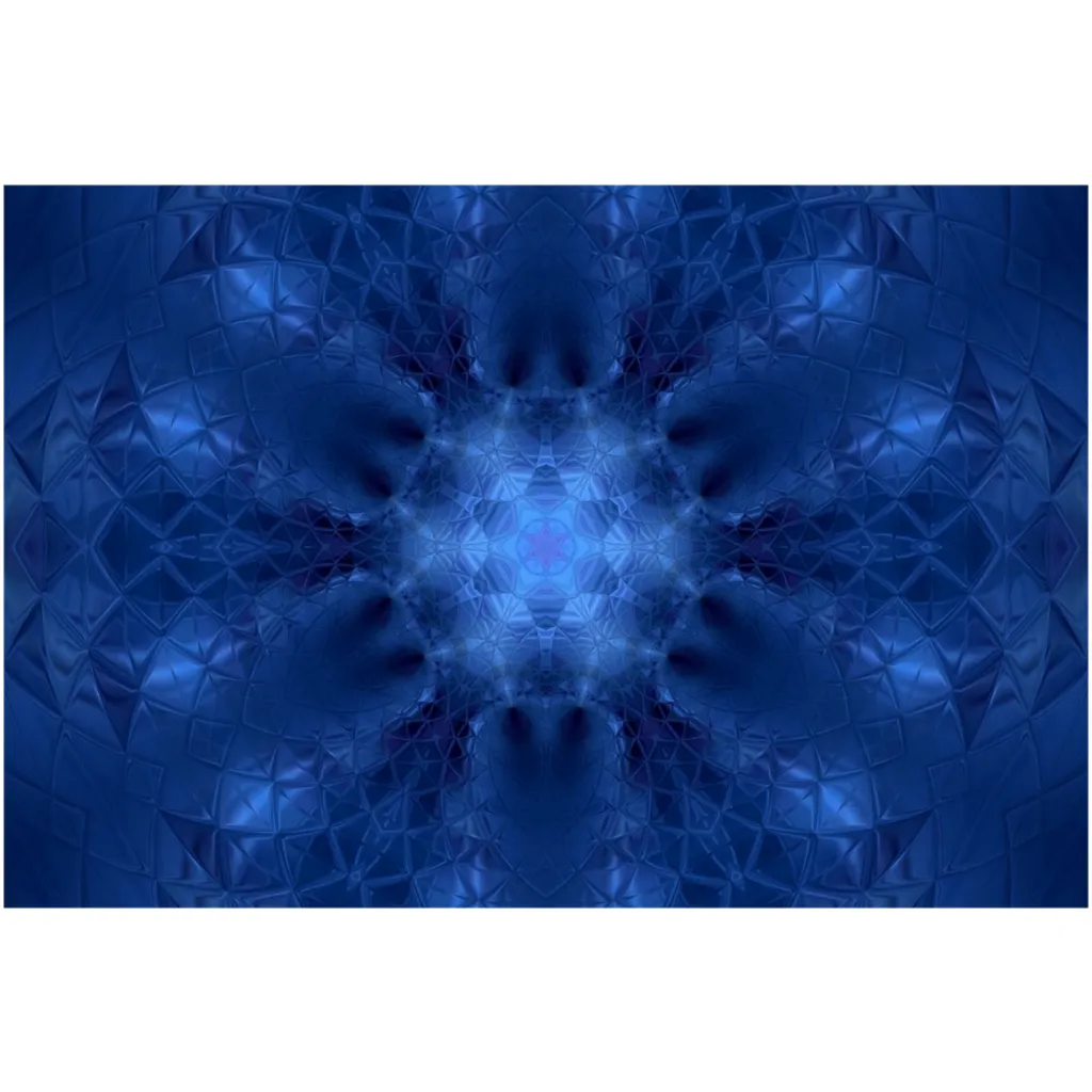 Diamond Blue Kaleidoscope Canvas Posters