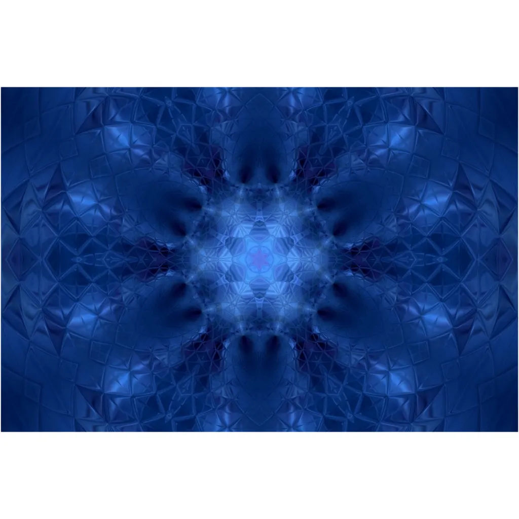 Diamond Blue Kaleidoscope Canvas Posters