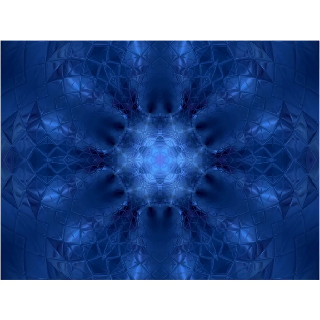 Diamond Blue Kaleidoscope Canvas Posters