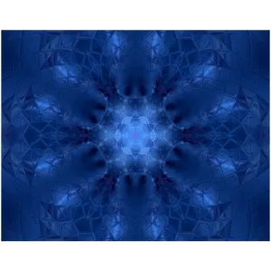 Diamond Blue Kaleidoscope Canvas Posters
