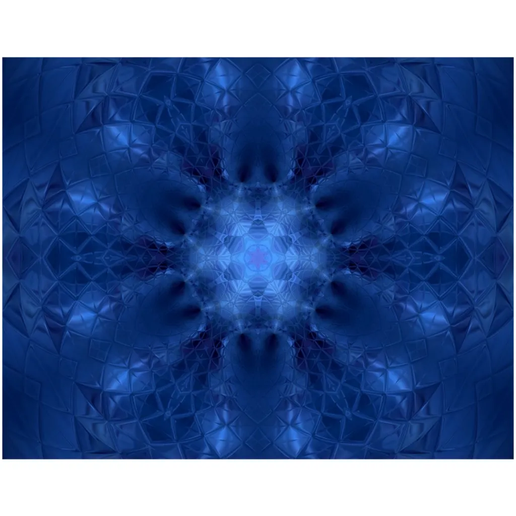 Diamond Blue Kaleidoscope Canvas Posters