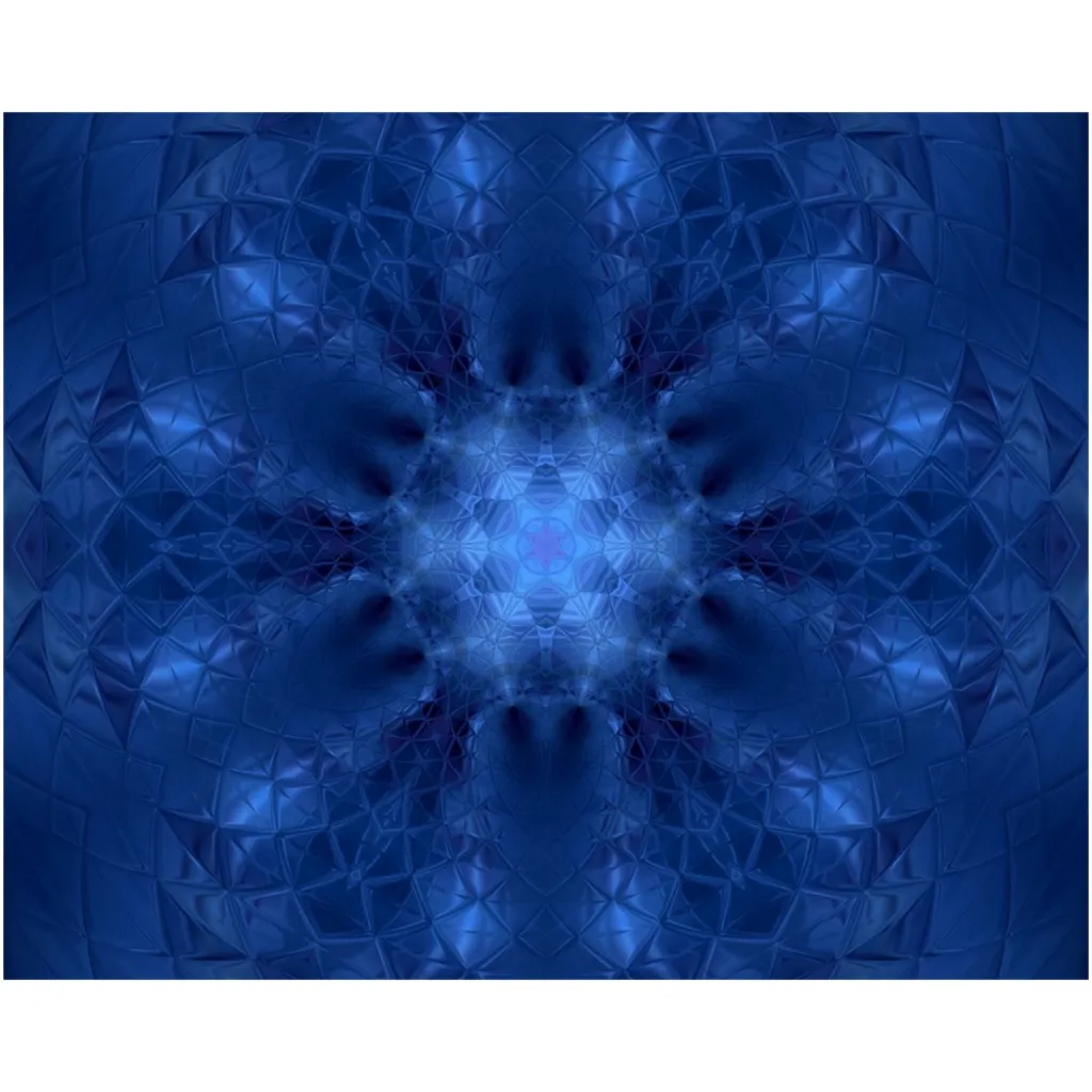 Diamond Blue Kaleidoscope Canvas Posters