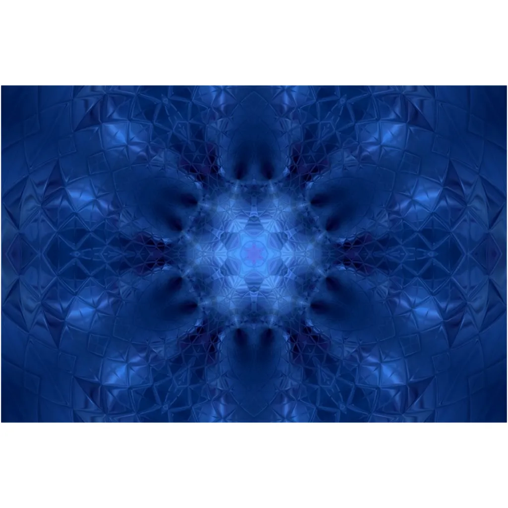 Diamond Blue Kaleidoscope Canvas Posters