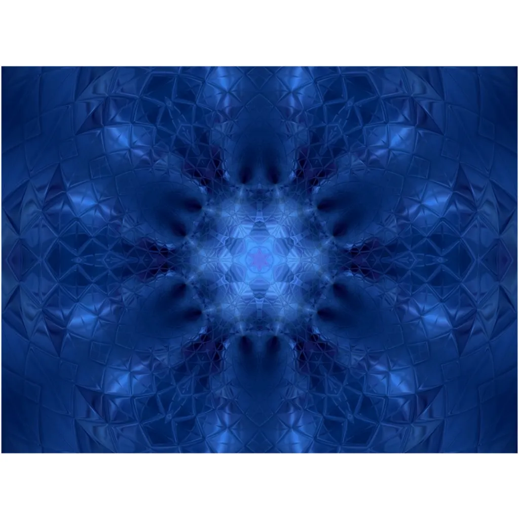 Diamond Blue Kaleidoscope Canvas Posters