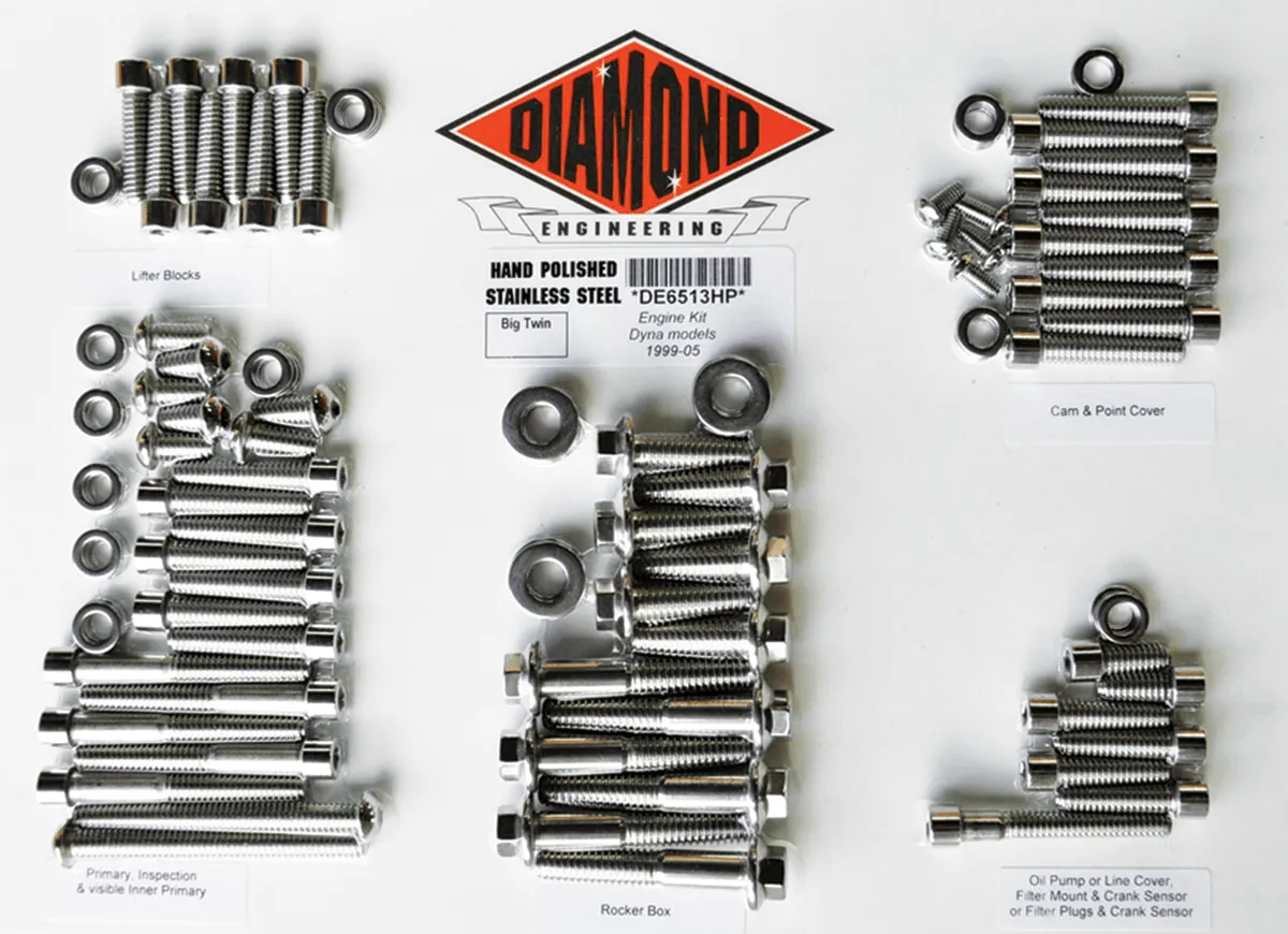 Diamond Engineering DE6513HP OEM-Style Polished Stainless Engine Kit