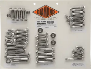 Diamond Engineering PB601S 12-Point Polished Stainless Engine Kit