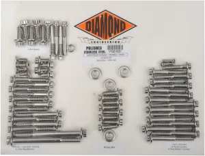 Diamond Engineering PS818S 12-Point Polished Stainless Engine Kit