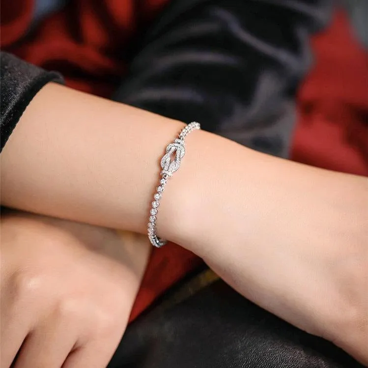 Diamond Love Knot Tennis Bracelet