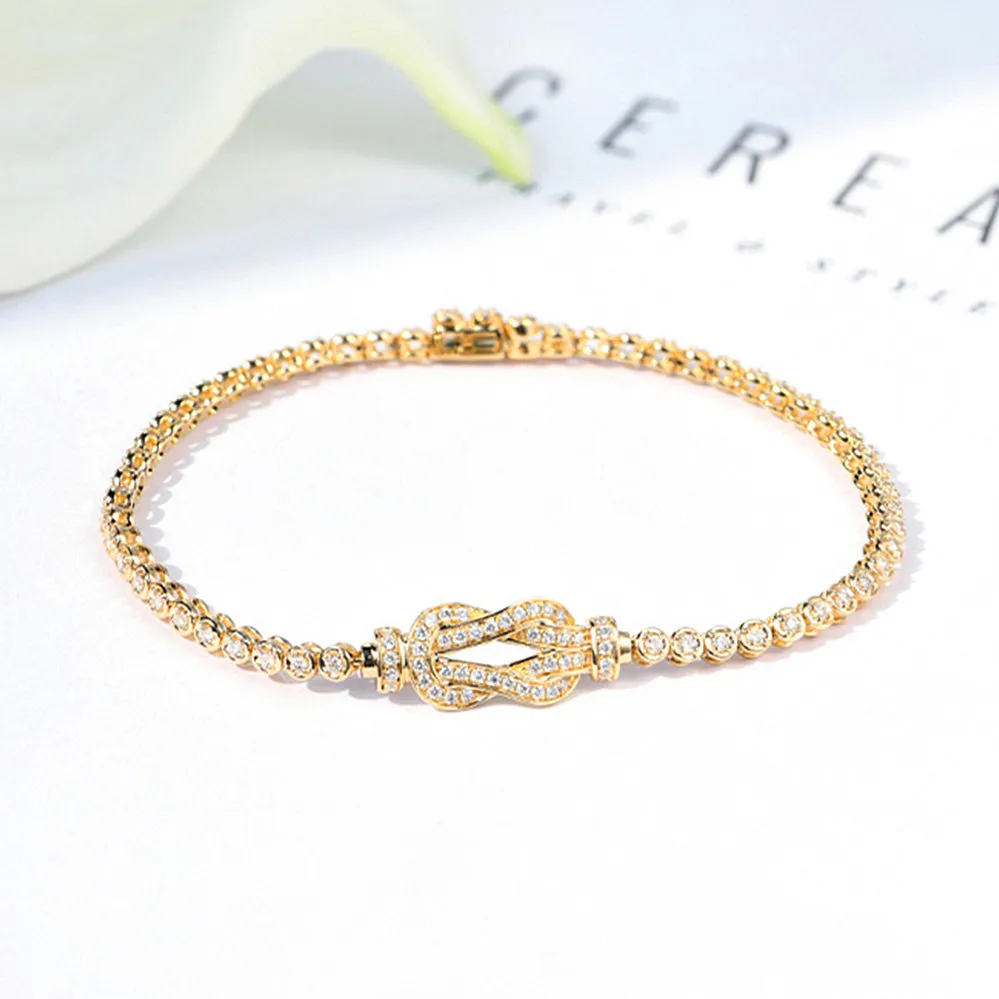 Diamond Love Knot Tennis Bracelet