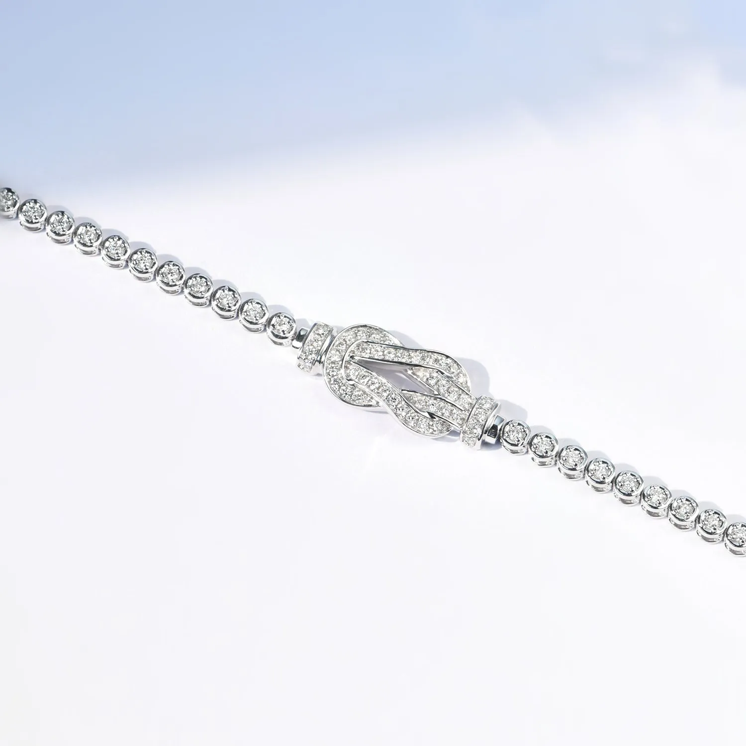 Diamond Love Knot Tennis Bracelet