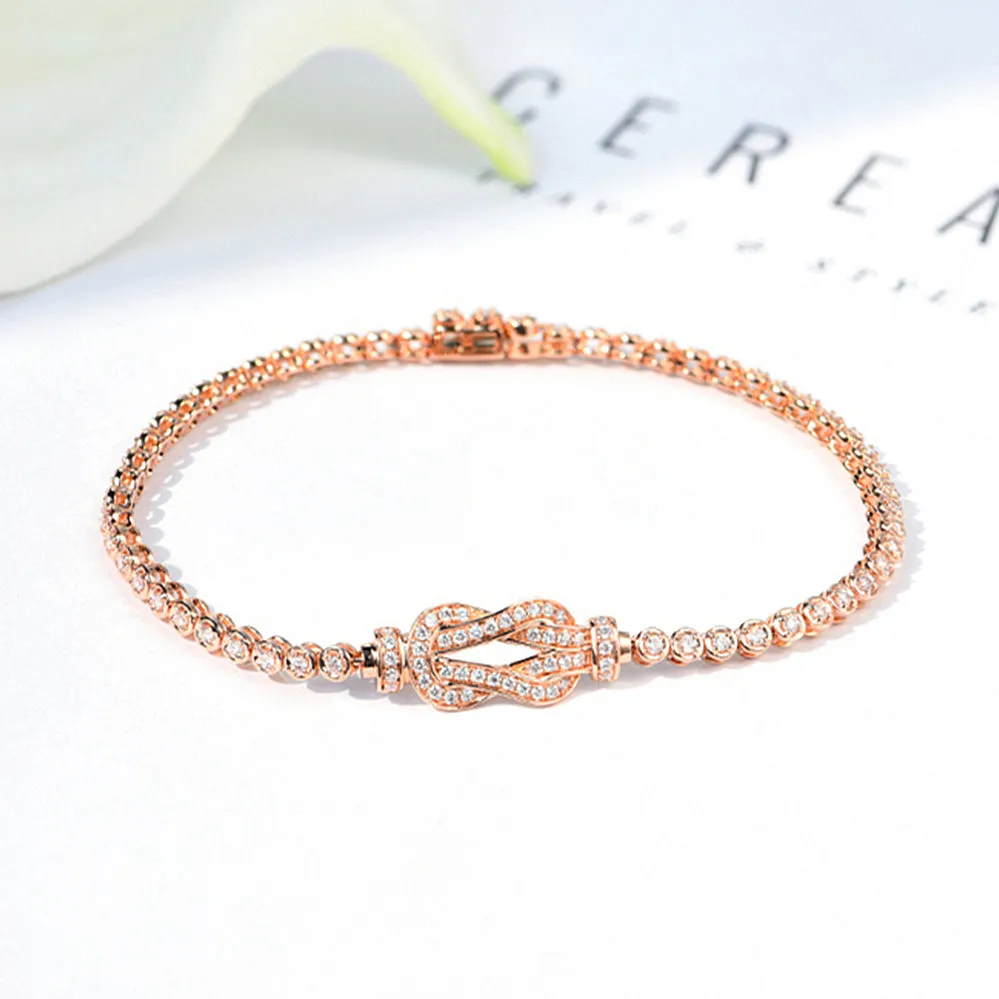 Diamond Love Knot Tennis Bracelet