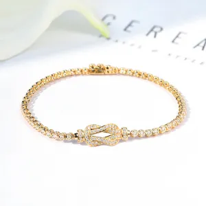 Diamond Love Knot Tennis Bracelet
