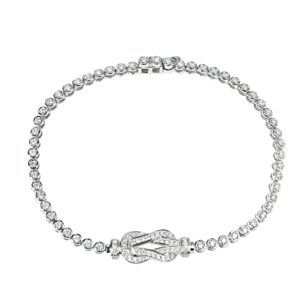 Diamond Love Knot Tennis Bracelet