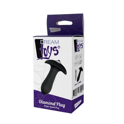 Diamond Textured Silicone Anal Vibrator - Removeable Bullet