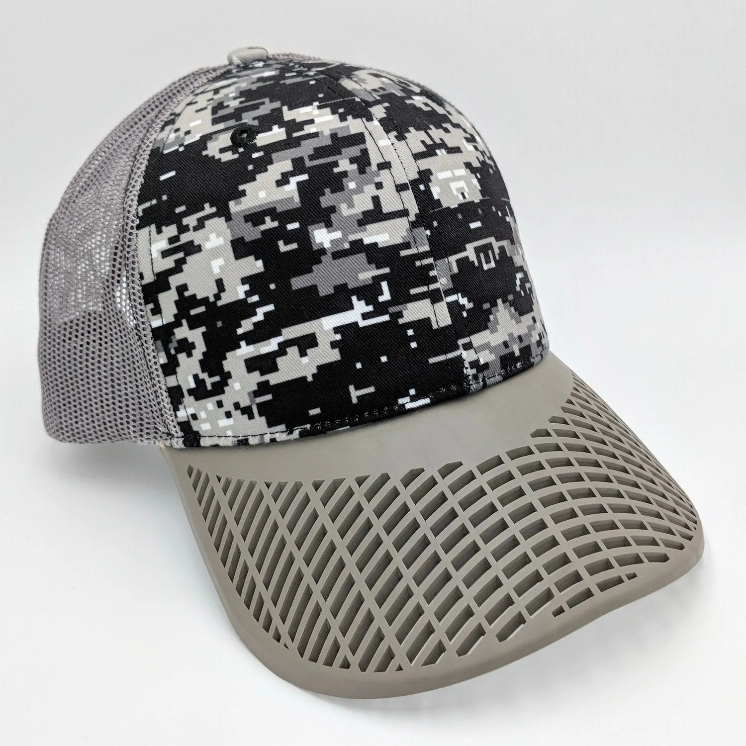 Digital Camo Grey Trucker Hat