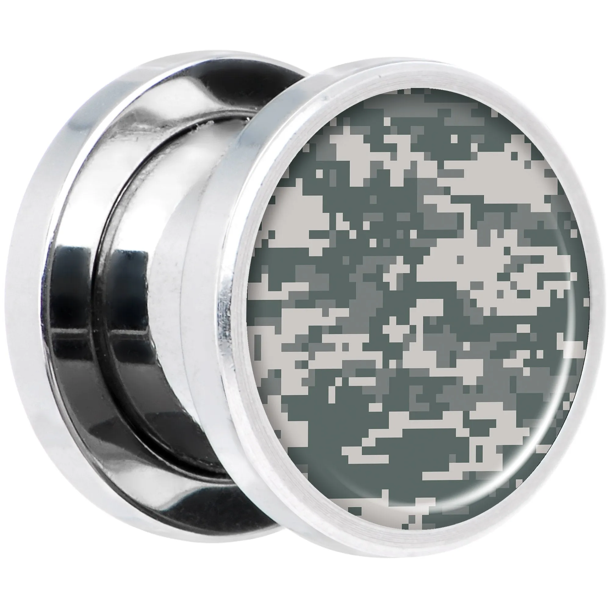 Digital Camo Print Steel Screw Fit Plug Set 00 Gauge