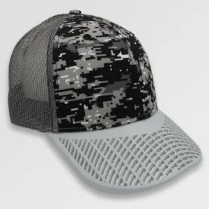 Digital Camo Trucker Hat - Dove Grey Brim