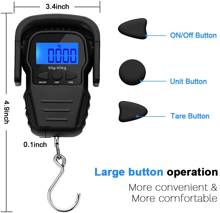 Digital Fishing & Scale Luggage Scale - B7RY