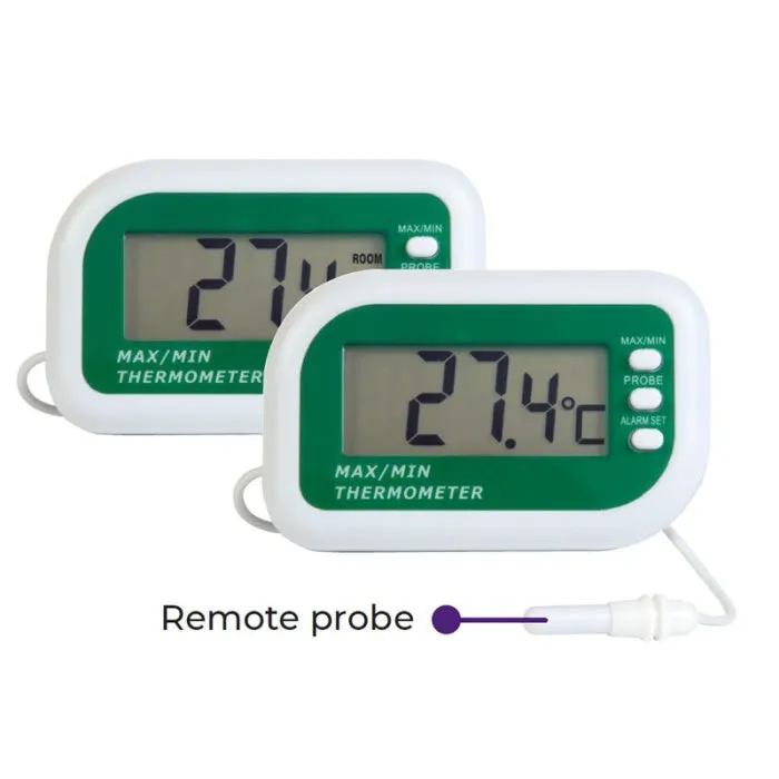 Digital Max/Min Thermometer with Alarm & Twin Sensors