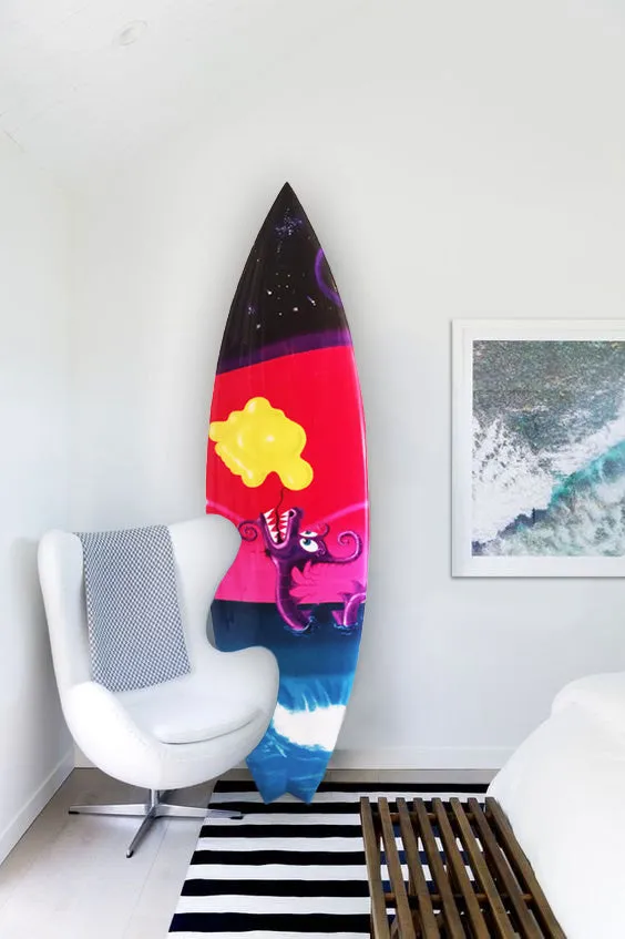 Dinosaur Surfboard by Kenny Scharf