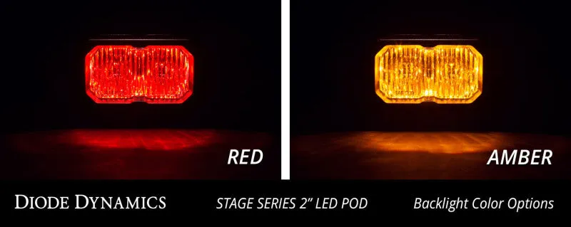 Diode Dynamics Stage Series 2 In LED Pod Sport - White Flood Standard RBL (Pair)