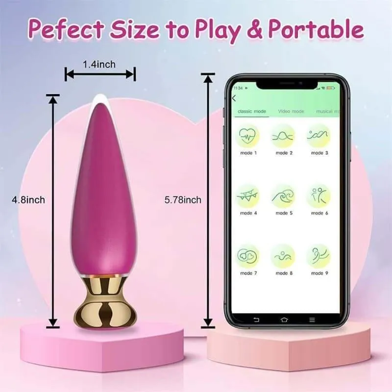 Ditto - App & Remote Controlled Luxury Rechargeable Vibrating Butt Plug 4.8 Inch
