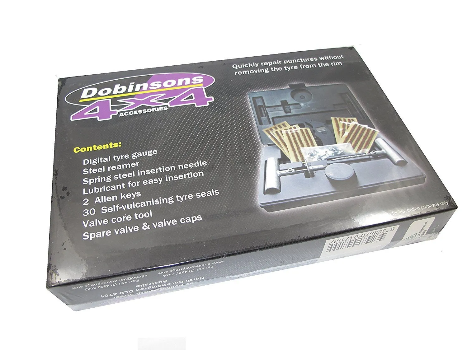 Dobinsons 4x4 Deluxe Tire Repair Plug Kit with Digital Gauge, Fastest Method to Fix a Flat(TR80-3809)