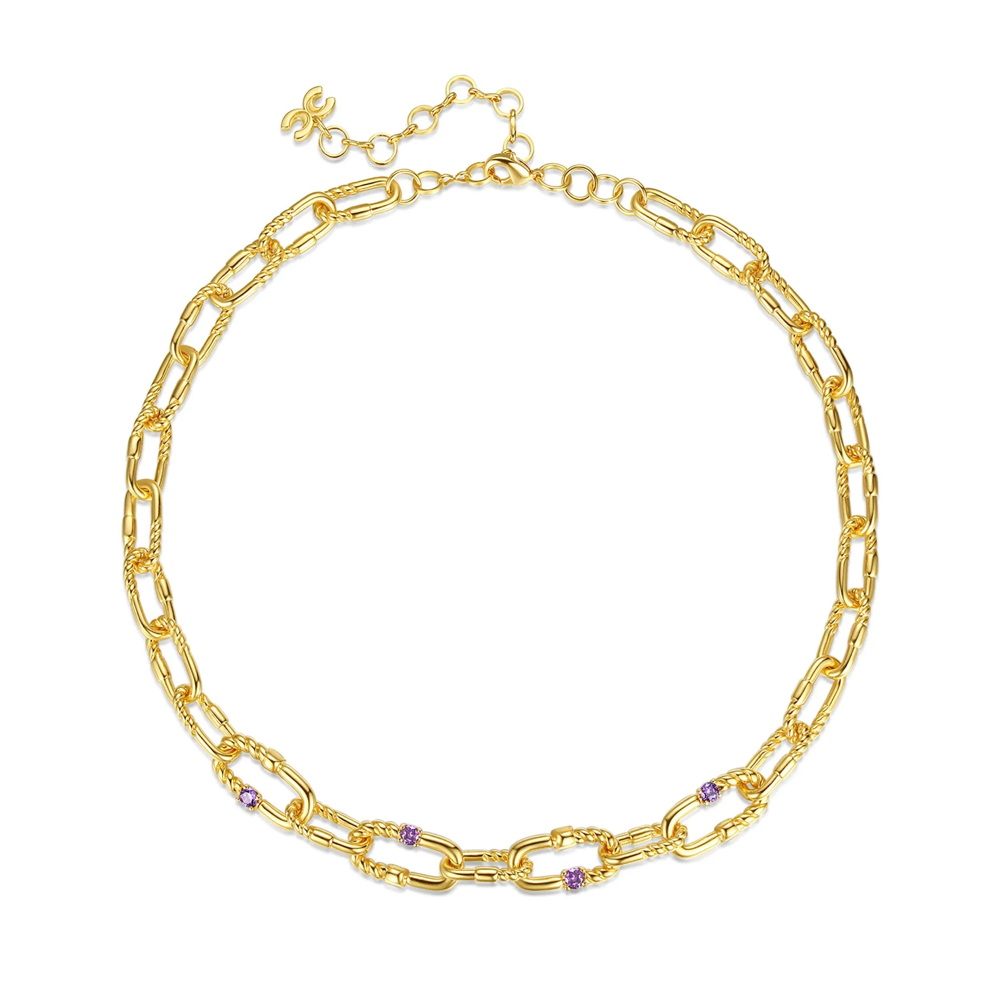 Double Colored Zirconia Necklace