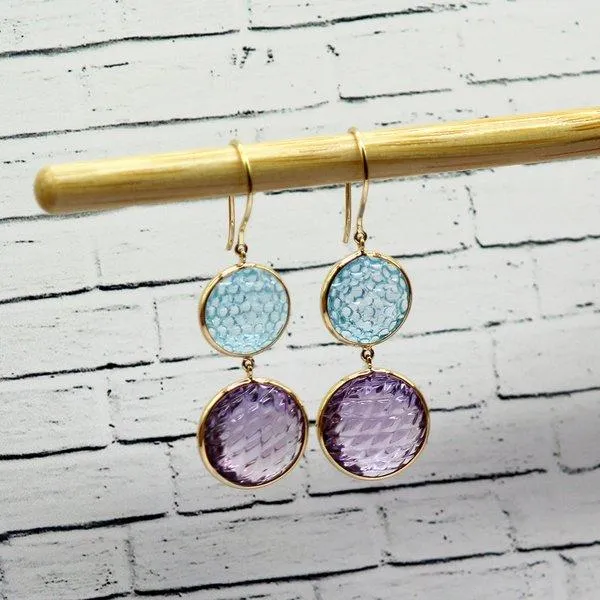 Double Drop Carved Earrings
