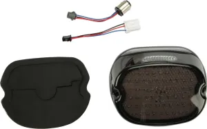 Drag Specialties L24-0436CMLED LED Low-Profile Smoke Lens Taillight with Top Tag Light