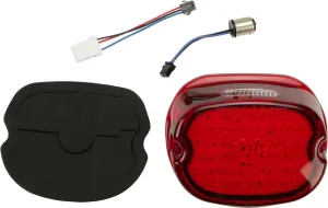 Drag Specialties L24-0436CRLED LED Low-Profile Red Lens Taillight with Top Tag Light