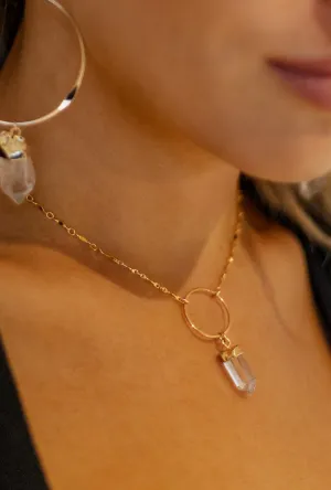 Dream Chaser Quartz Gold Necklace