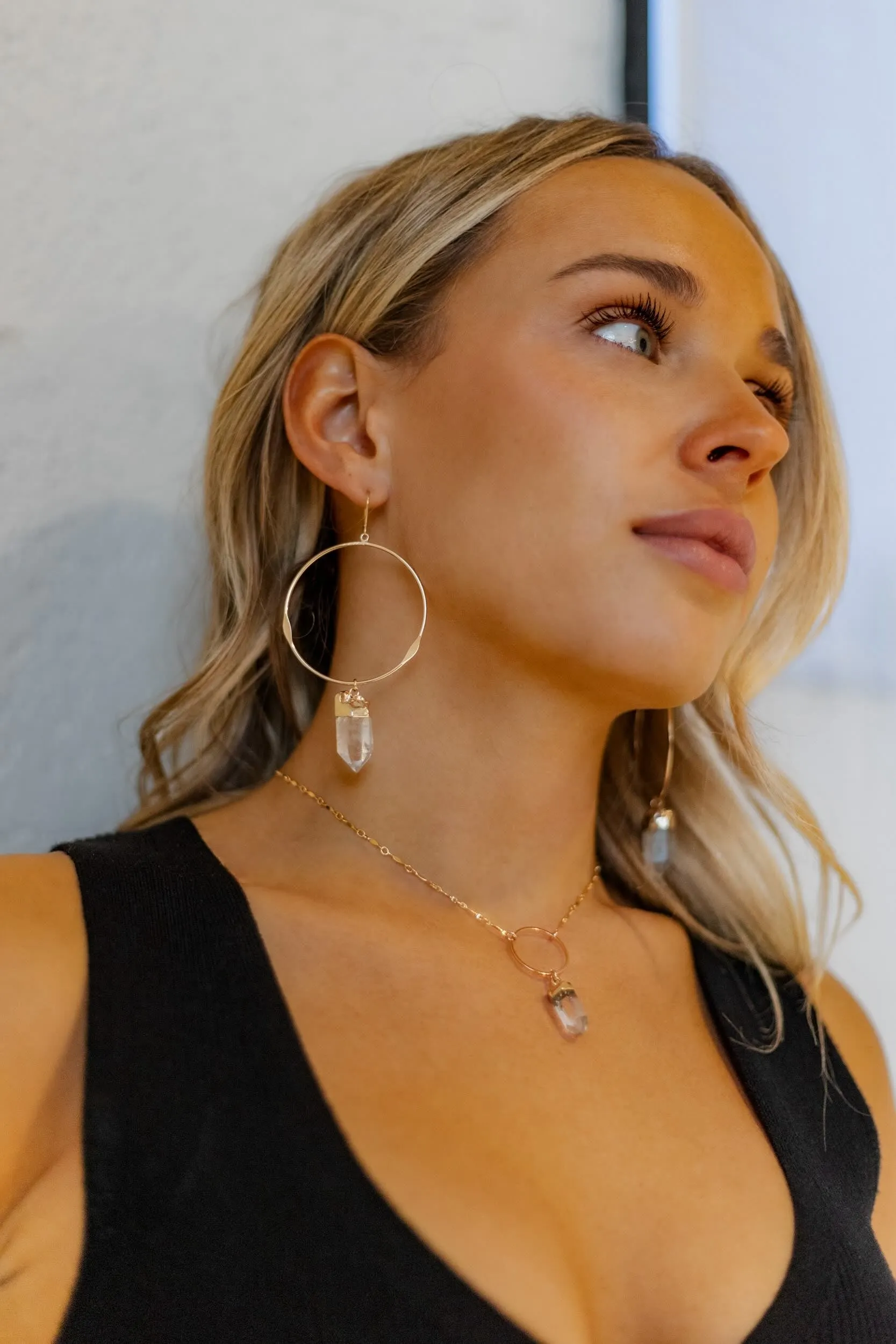 Dream Chaser Quartz Gold Necklace