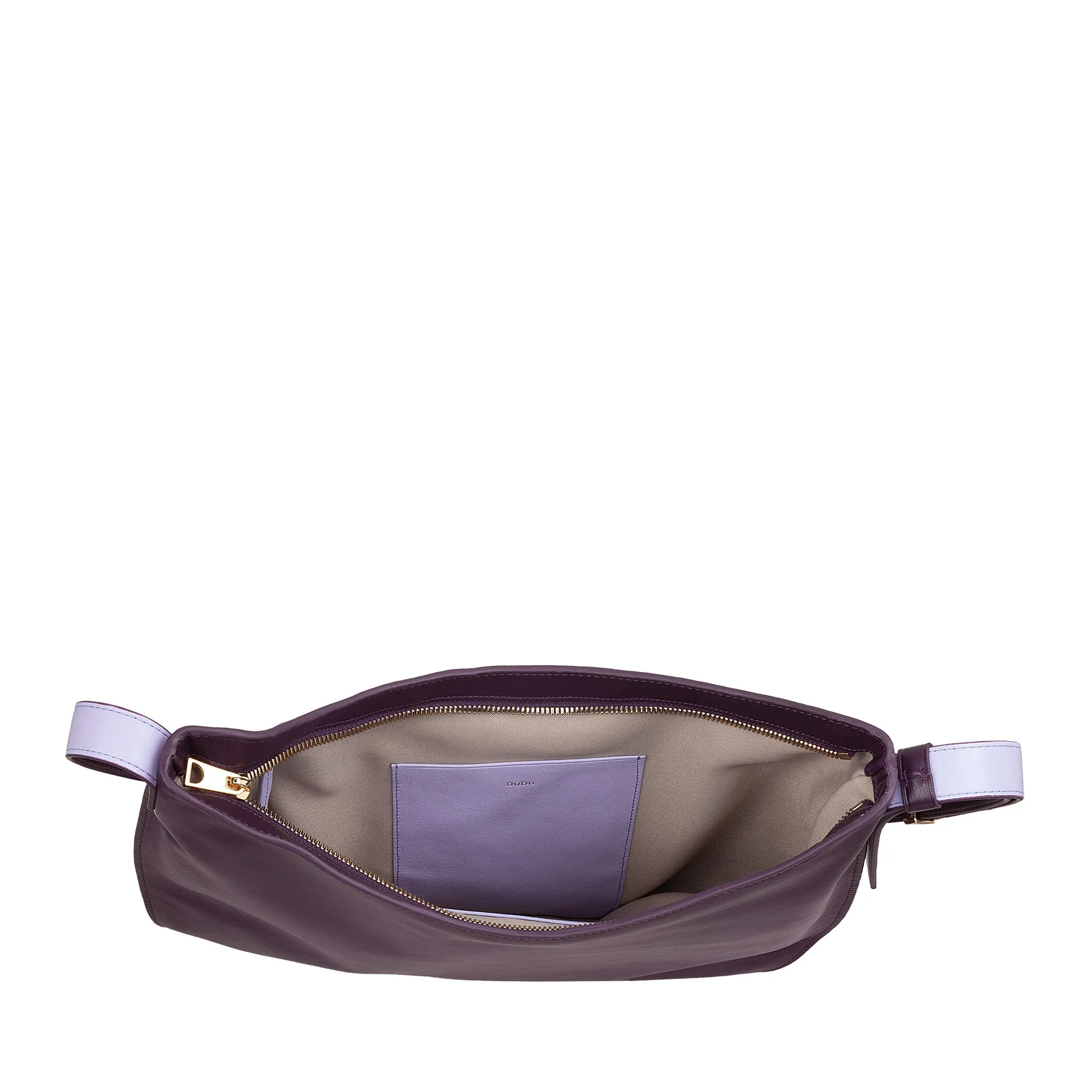DUDU shoulder bag woman in soft leather, hobble bag with zipper, large adjustable colored large adjustable shoulder bag